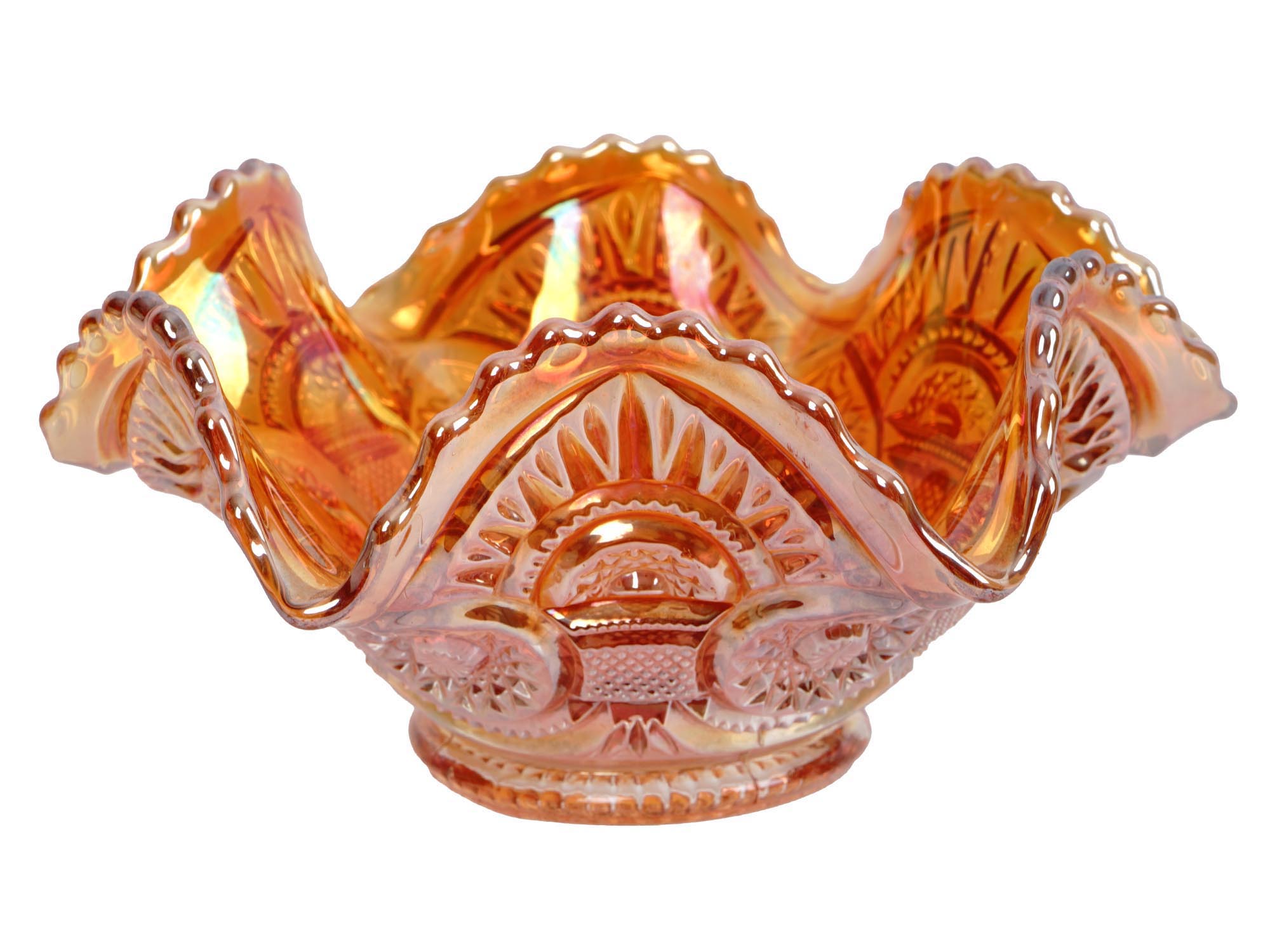 FENTON IMPERIAL MARIGOLD CARNIVAL GLASS TABLEWARE PIC-3